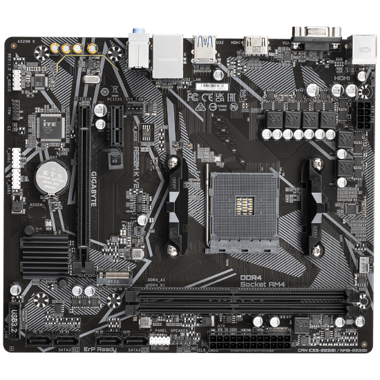 GIGABYTE A520M-K-V2 AM4 DDR4 SES GLAN HDMI/VGA SATA3 USB3.2 mATX