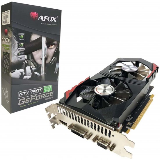 AFOX GTX750-TI 4GB GDDR5 128BIT HDMI/DVI/D-SUB (AF750TI-4096D5H4)