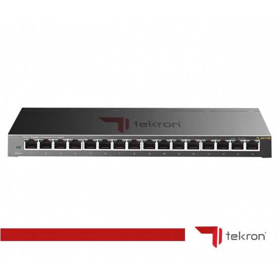 TEKRON 16 PORT GIGABIT SWITCH 10/100/100