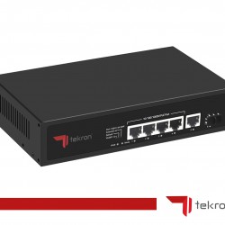 TEKRON 4+2 PORT 10/100+2PORT 10/1000 RJ45 UPLİNK POE 48W SWITCH