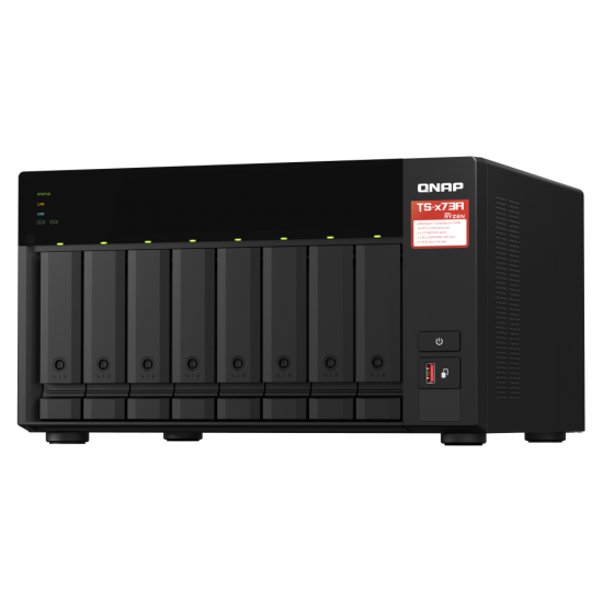 QNAP TS-873A-8G 8GB 8 SLOT 2x2.5GBE PORT USB3.2 NAS DEPOLAMA UNITESI