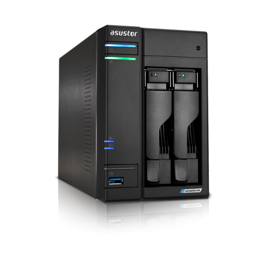 ASUSTOR AS6702T 2 SLOT TOWER NAS CELERON 2GHz QUAD 4GB DDR4 2x2.5GBE