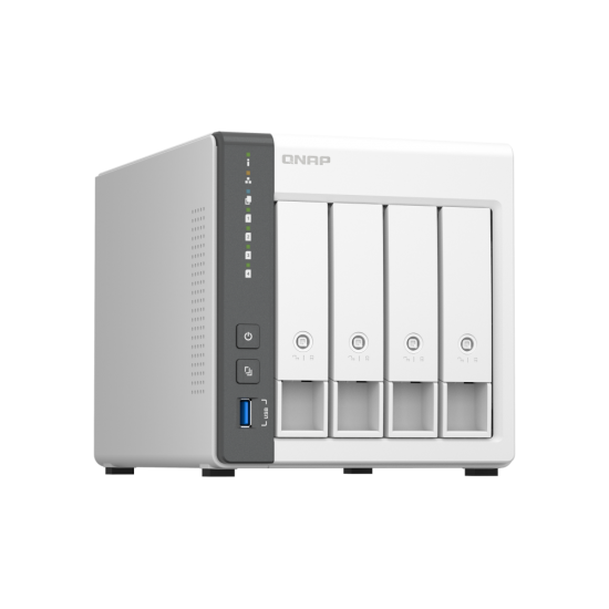 QNAP TS-433-4G 4GB 4 SLOT 1x2.5GBE PORT USB3.2 NAS DEPOLAMA UNITESI