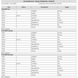 Perkotek Personel Takip Programı