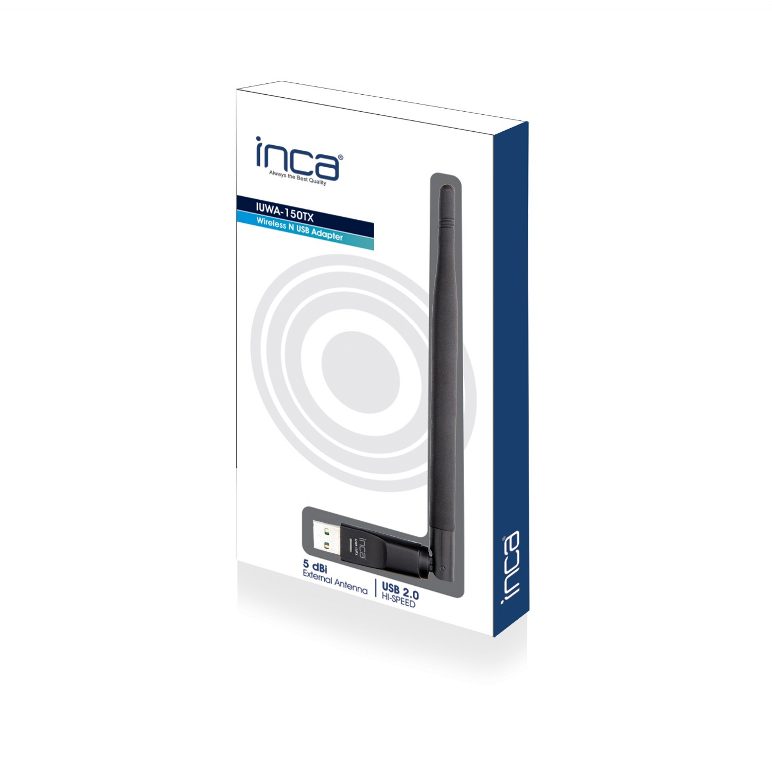 İnca Iuwa-150tx 150 Mbps 11n Harici 5dpi Anten Wireless Adaptör 1 Km Menzilli - görsel 3