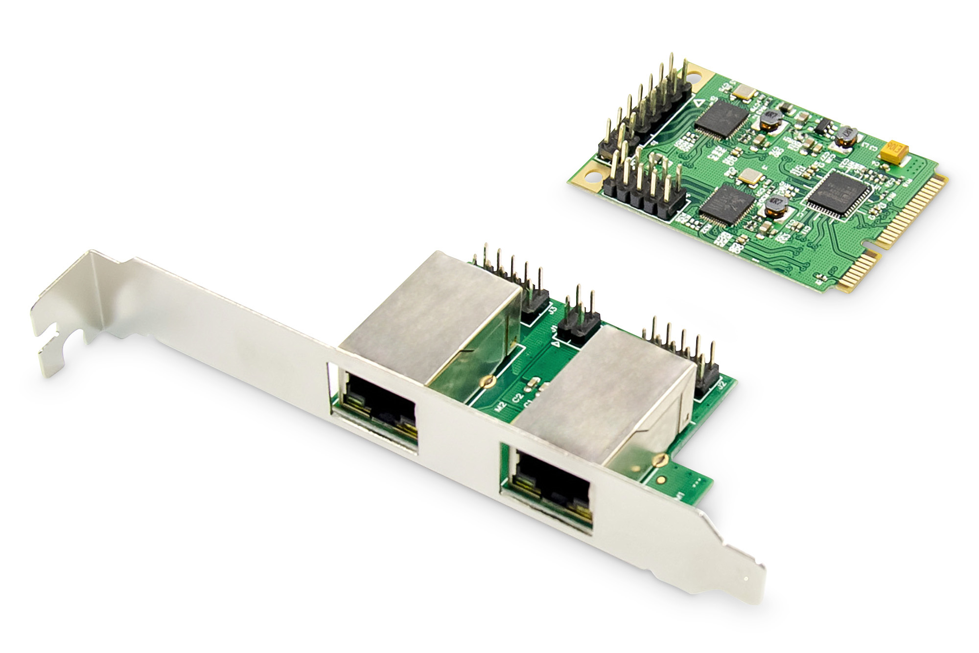 Digitus DN-10134 2 Port Gigabit Ethernet mini PCI Express Kart - görsel 2