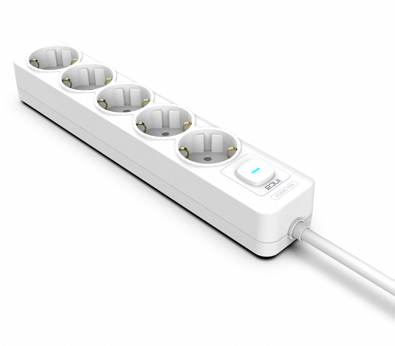 İnca Ipw-44gb 5 Port Akım Korumalı Led Tuşlu Priz 1.5m - Beyaz - görsel 2