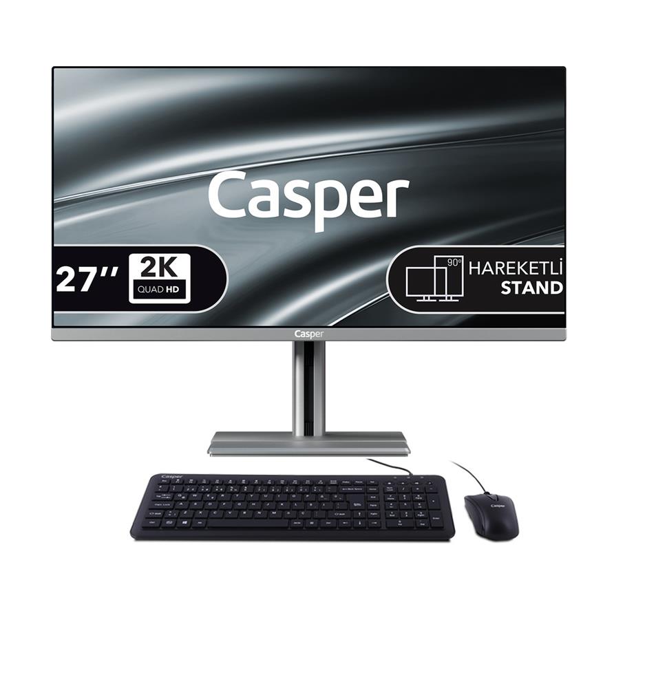 Casper Nirvana A97.1362-DQ00A-V-G Gri i7 13620H 32GB 1TB NVME SSD 27" Pivot W11 Home All In One - görsel 2