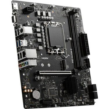 Msı Pro H610M-E Soket 1700 DDR5 5600MHZ(OC) HDMI VGA M.2 USB3.2 1x 1G LAN mATX - görsel 2