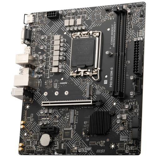 MSI Pro H610M-G DDR5 Soket 1700 5600(OC) HDMI/VGA/Dp M.2 USB3.2 1X 1G LAN Matx - görsel 2