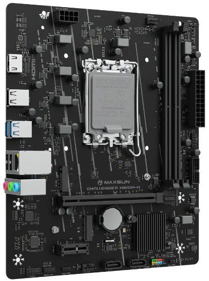 Maxsun Challenger H610M-H LGA1700 DDR4 3200Mhz M.2 HDMI mAtx Intel Anakart - görsel 3