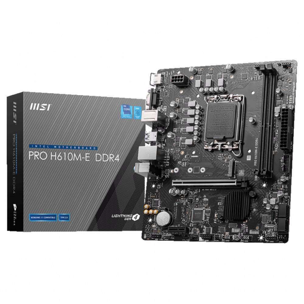 Msı Pro H610M-E 3200MHz DDR4 Soket 1700 M.2 HDMI VGA mATX Anakart - görsel 2