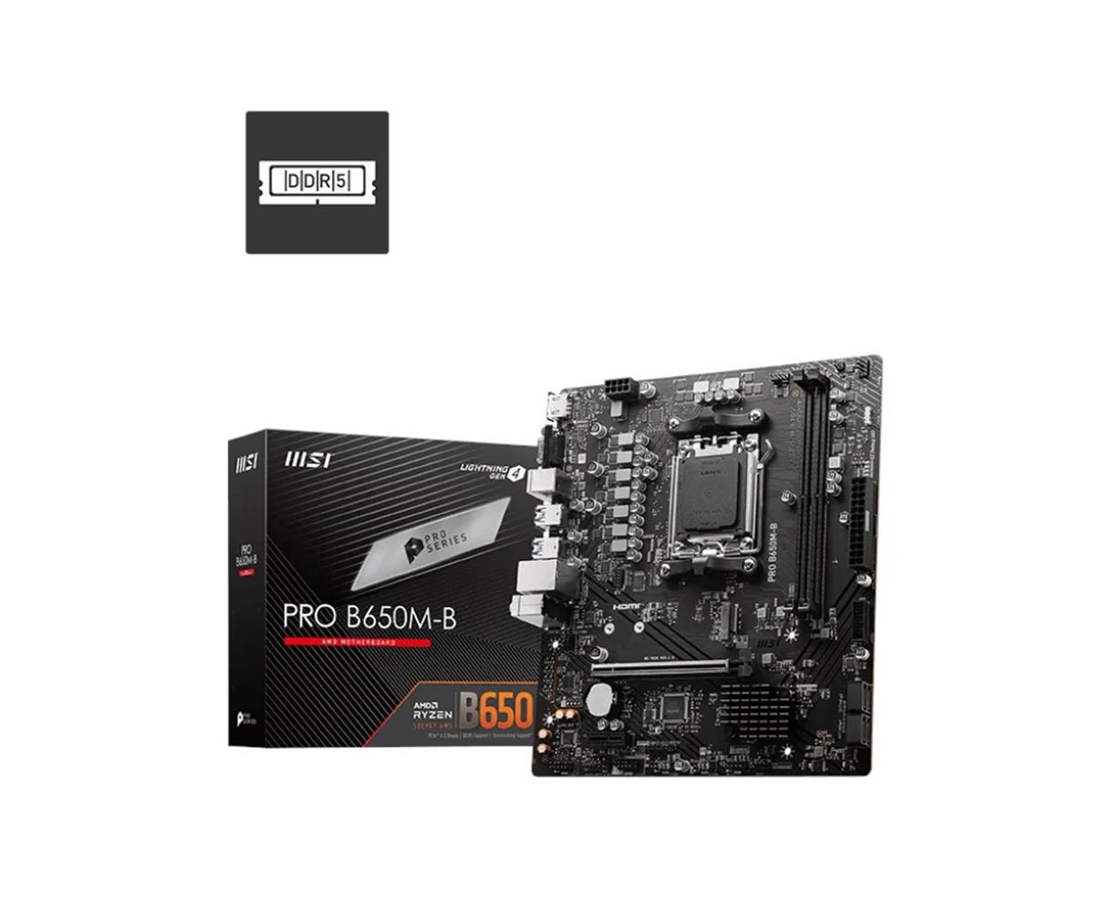 Msı Pro B650M-B 6800mhz(OC) RGB M.2 AM5 DDR5 mATX Anakart - görsel 2