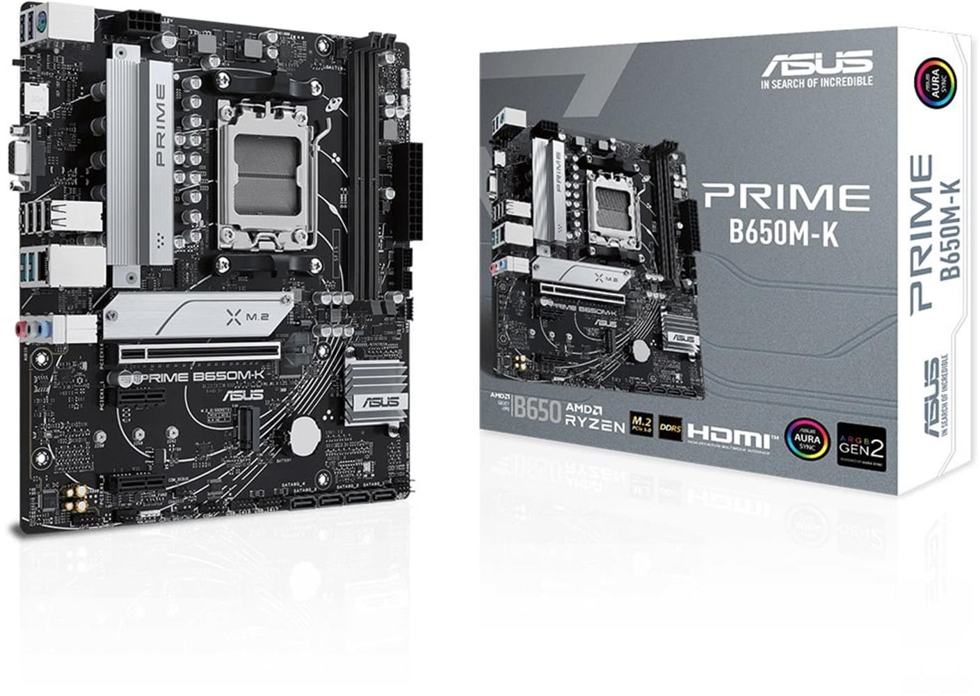 Asus Prime B650M-K 6400mhz(OC) RGB M.2 AM5 mATX DDR5 Anakart - görsel 2