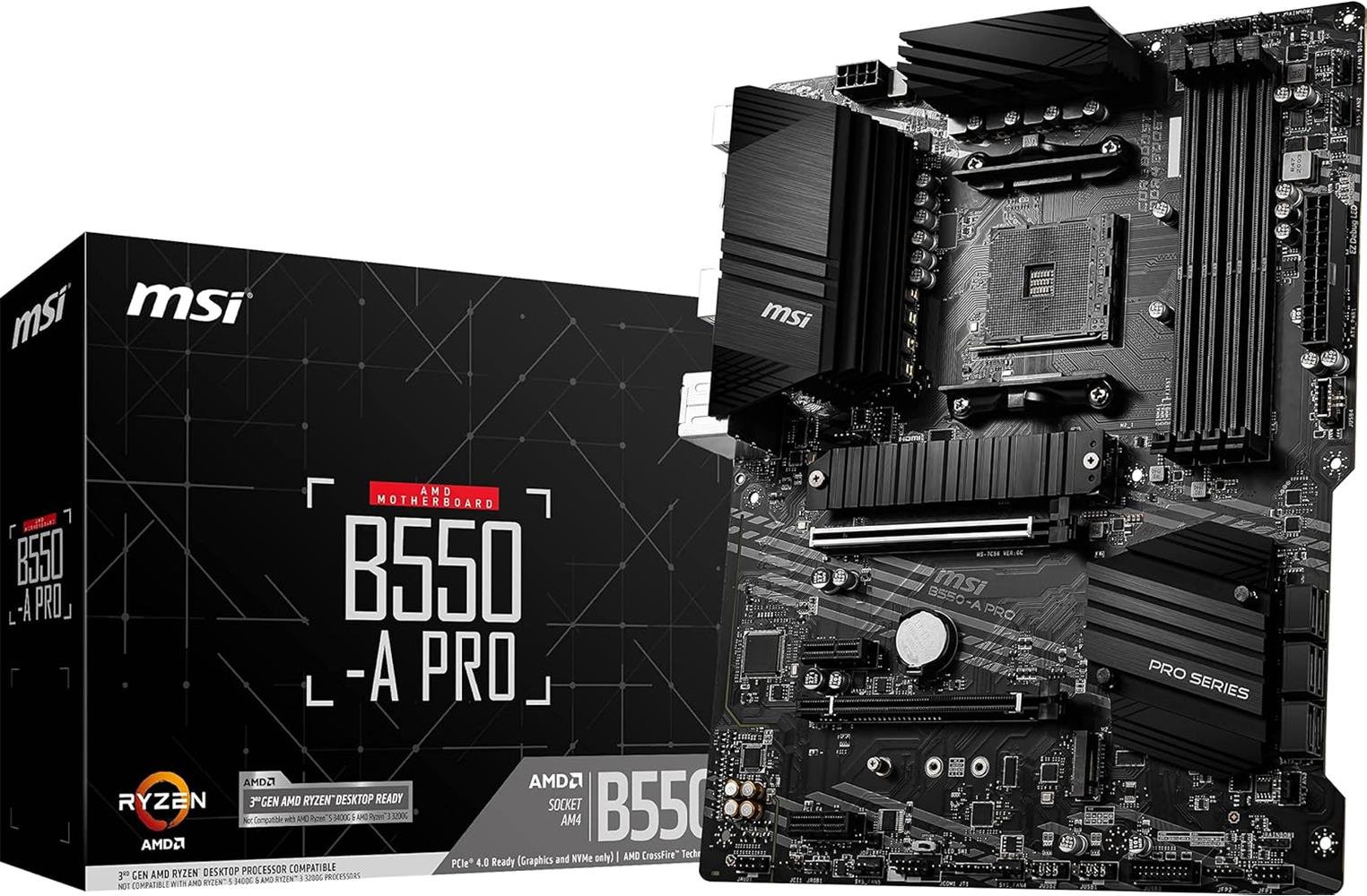 Msı B550-A Pro AM4 DDR4 Bellek 4400(OC) HDMI DP M.2 USB3.2 ATX Anakart - görsel 2