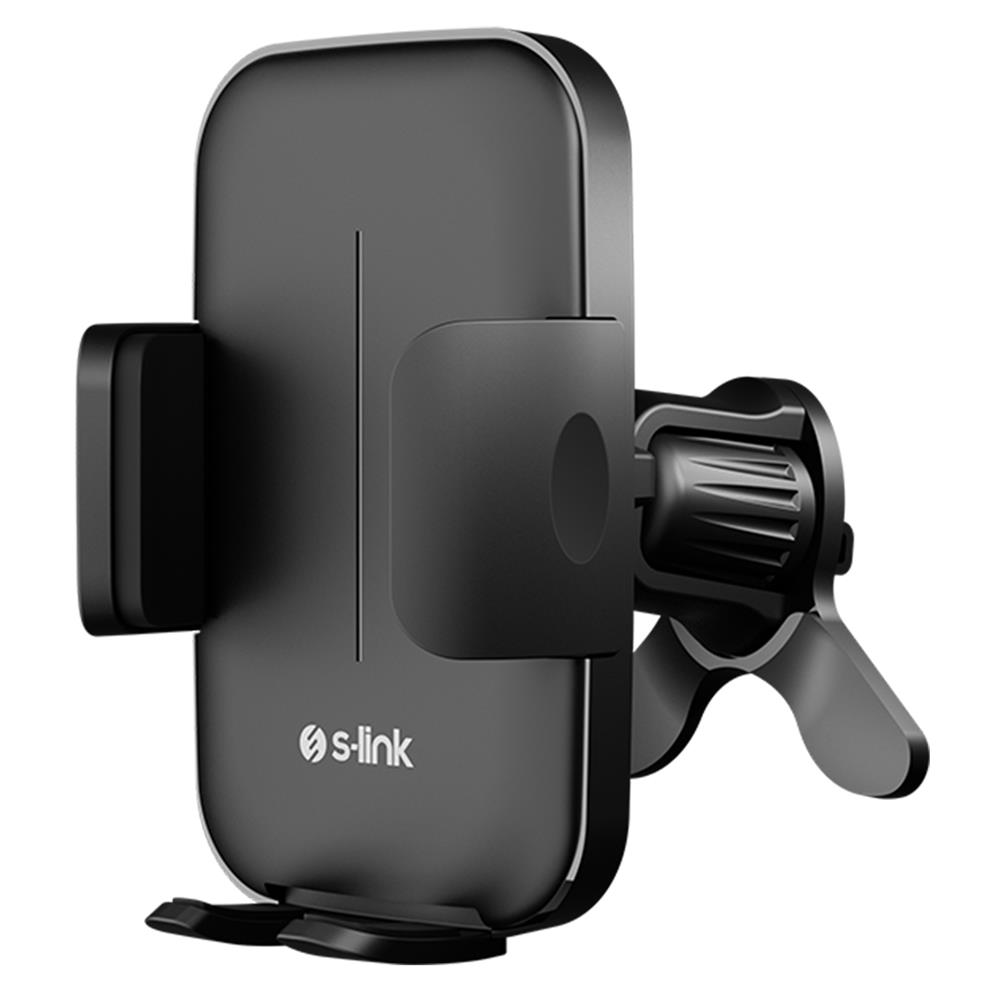 S-link SL-AT89 Universal Ayarlanabilir Siyah Klima Izgara Üzeri Araç Telefon Tutucu - görsel 2