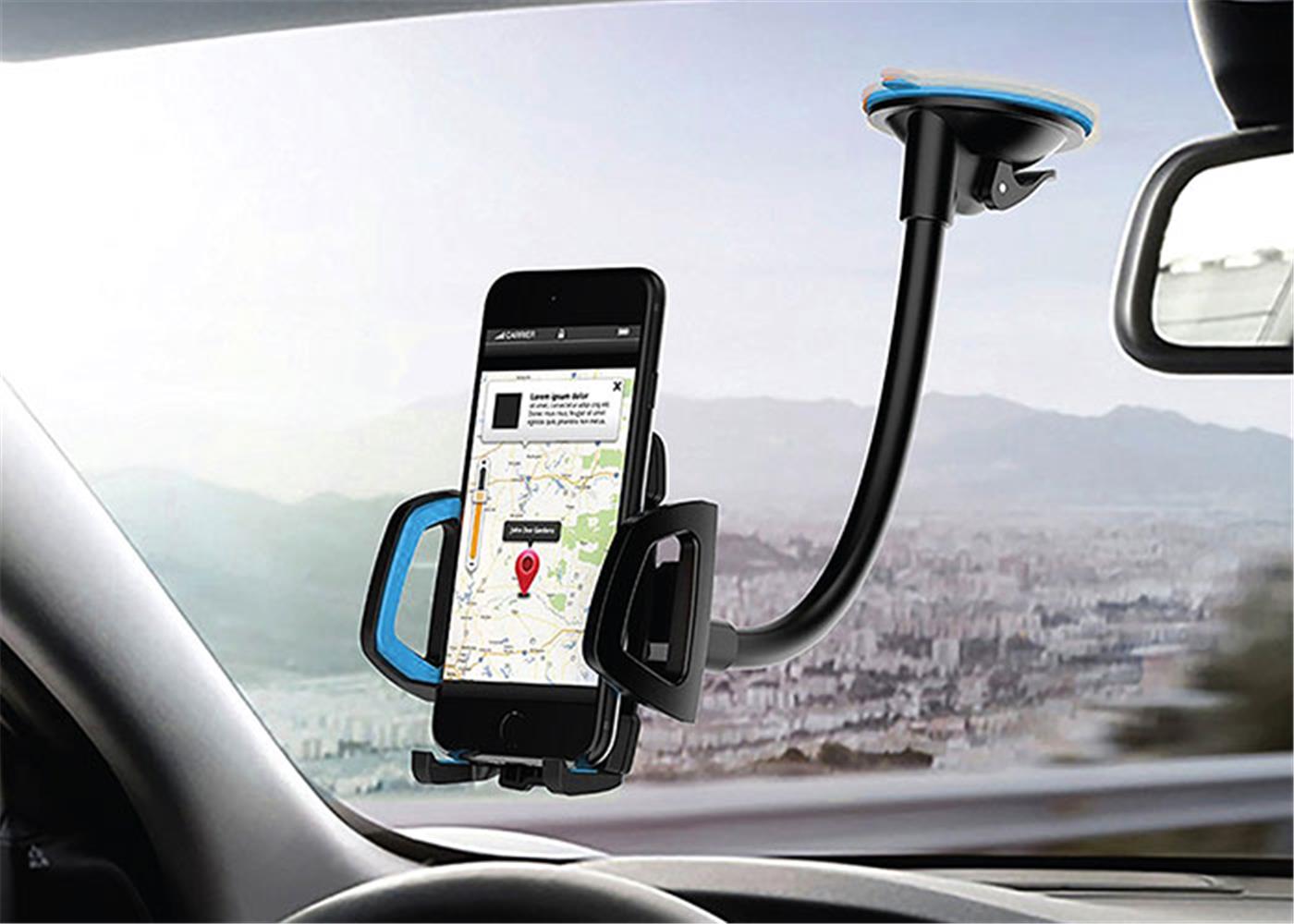 Hytech HY-XH20 Vantuz + Braketi 360 Derece Siyah-Mavi Telefon Tutucu