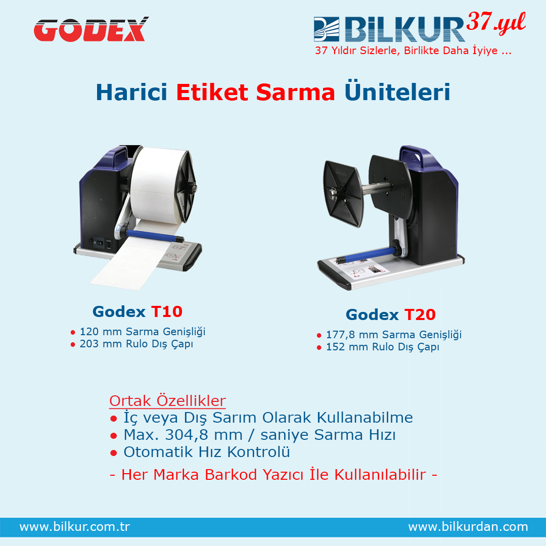 Godex T-20 Harici Etiket Sarma Ünitesi - görsel 4