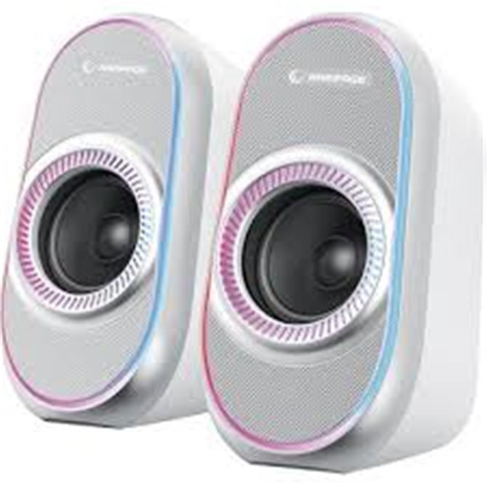 Rampage RMS-X3 2.0 6W Bluetooth Özellikli Beyaz Multimedia RGB Işıklı Gaming USB Speaker - görsel 2