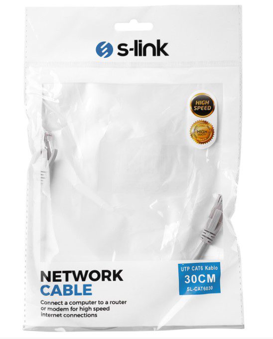 S-link SL-CAT6030 30cm Utp CAT6 Kablo - görsel 2