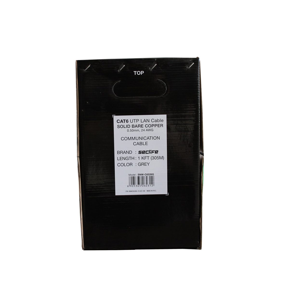 Seclife SNW-C6526G 24AWG UTP 305m Saf Bakır İç Ortam Cat6 Kablo Gri - görsel 4