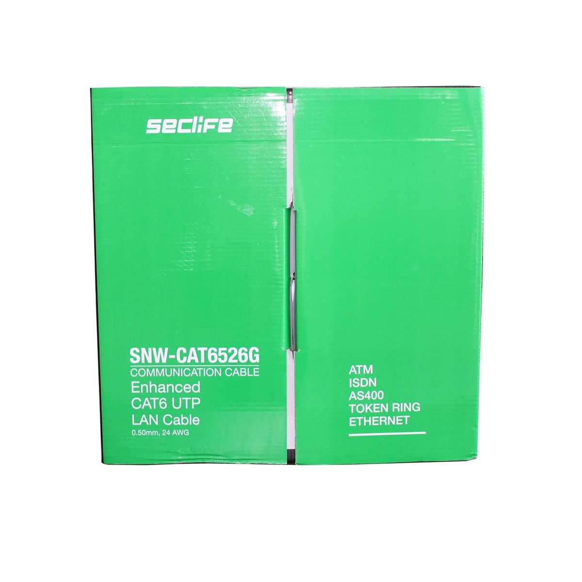 Seclife SNW-C6526G 24AWG UTP 305m Saf Bakır İç Ortam Cat6 Kablo Gri