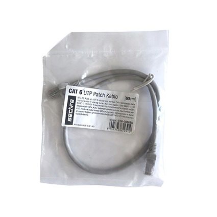 Seclife SNW-C6562G Cat6 60cm Gri Patch Kablo - görsel 2
