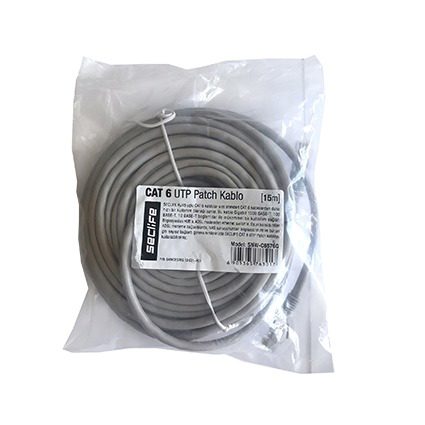 Seclife SNW-C6576G Cat6 15Mt Gri Patch Kablo - görsel 2