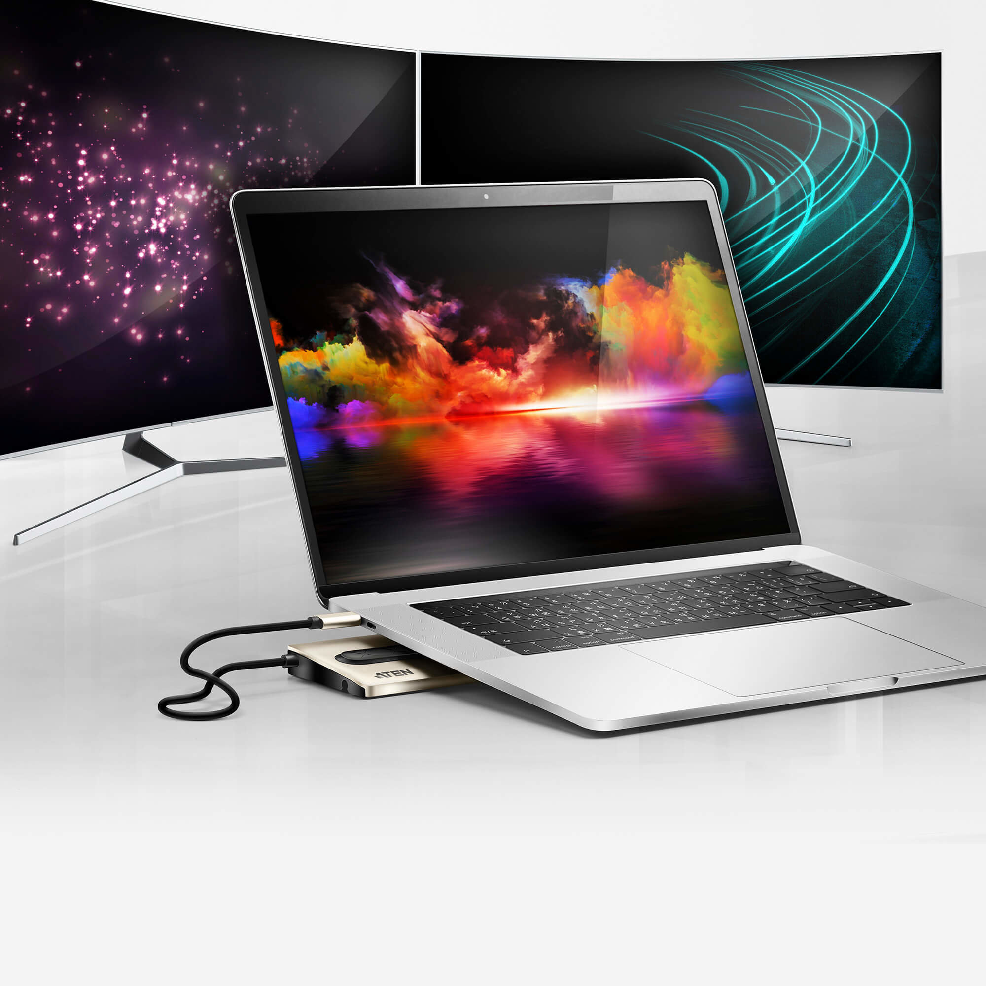Aten UH3237 USB-C Multiport Dock with Power Pass-Through - görsel 7