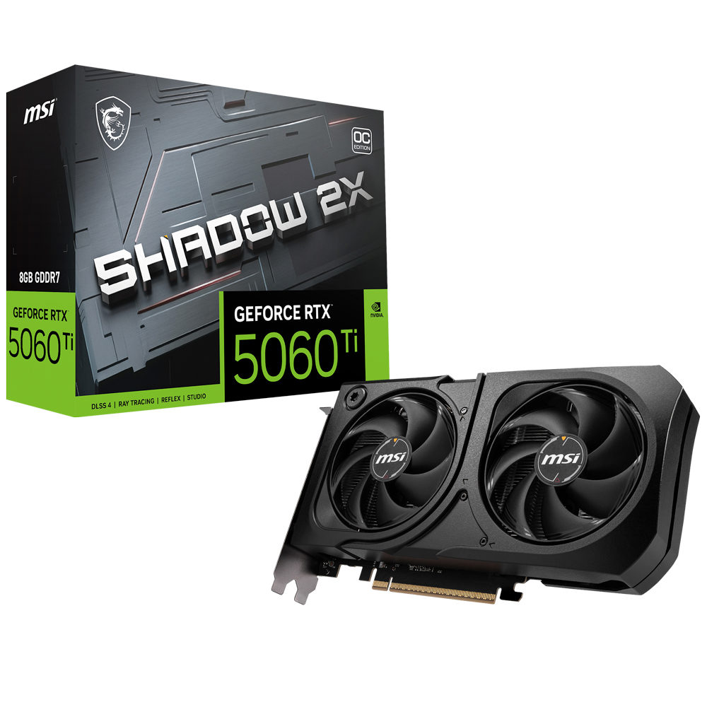 MSI VGA GEFORCE RTX 5060 TI 8G SHADOW 2X OC PLUS RTX5060 TI 8GB GDDR7 128B DX12