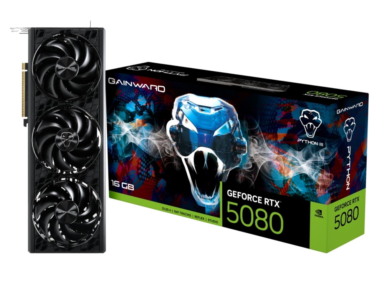 Gainward GeForce RTX5080 Python III 16GB GDDR7 256Bit NE75080019T2-GB2035T Gaming Ekran Kartı - görsel 2