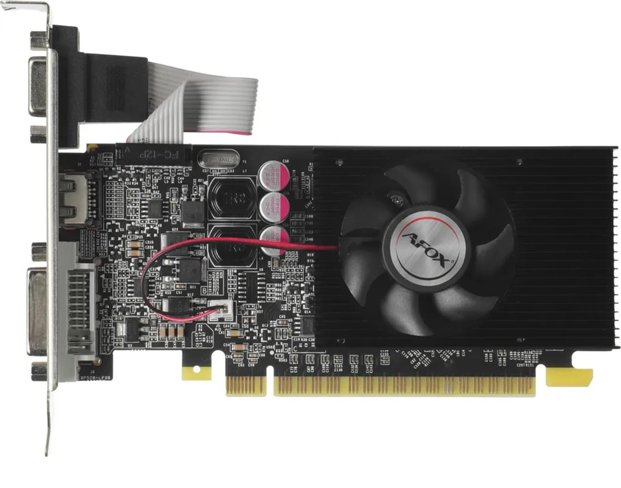 Afox Geforce Gt610 2gb Ddr3 64bit AF610-2048D3L5-V3 DVI HDMI VGA LP Single Fan Ekran Kartı - görsel 2