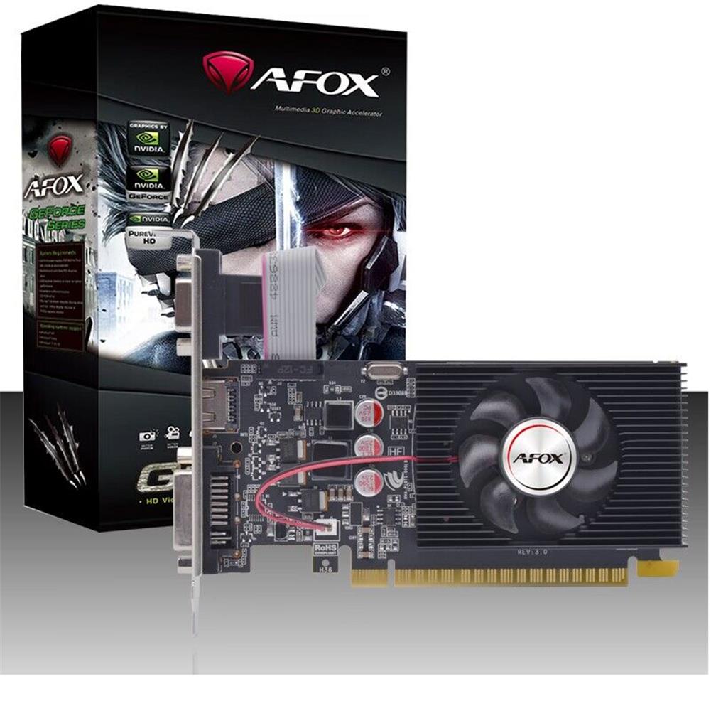 Afox Geforce Gt240 1gb Ddr3 128bit AF240-1024D3L2-V2 DVI HDMI VGA LP Single Fan Ekran Kartı - görsel 2