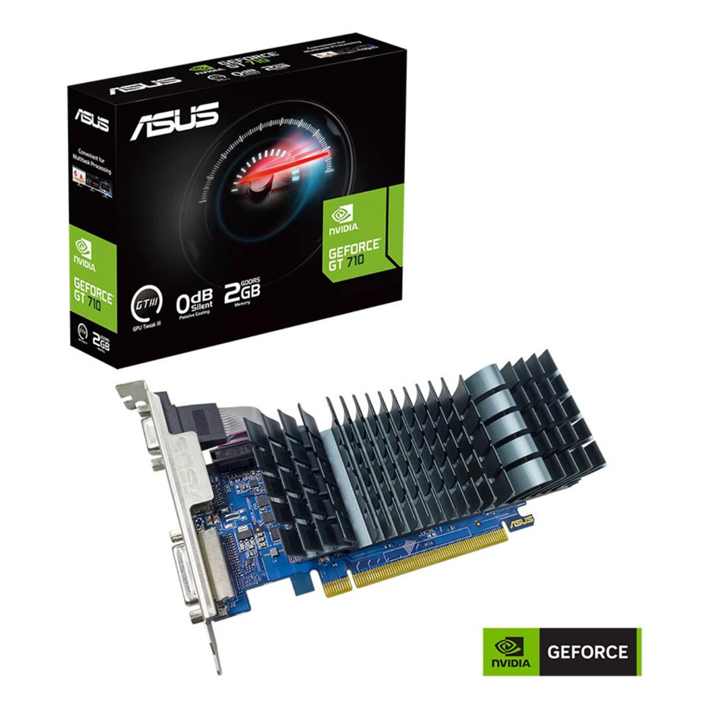 Asus GeForce 2GB GT710-SL-2GD5-BRK-EVO 64 bit 954MHz DVI,HDMI Low Profil Ekran Kartı - görsel 2
