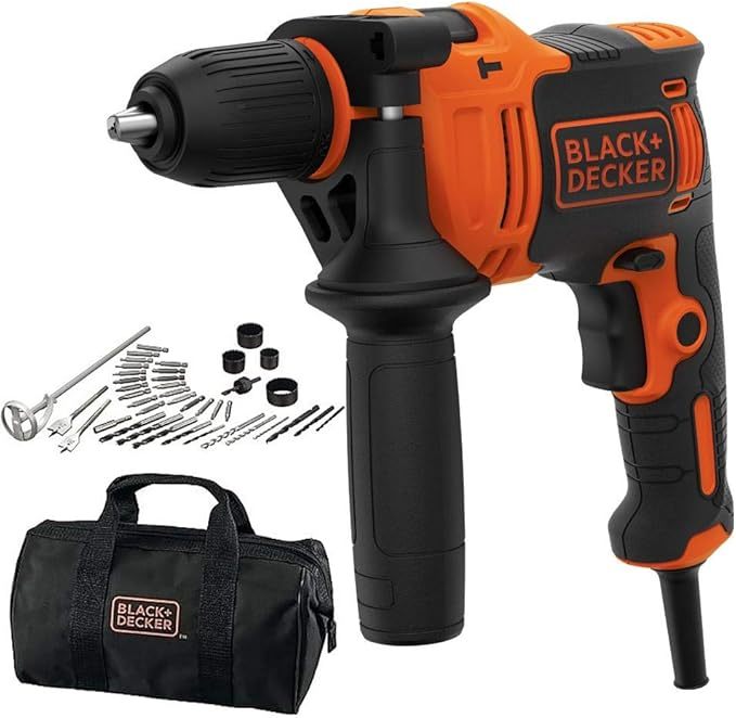 Black+Decker BEH710SA40 710W 13 mm Darbeli Matkap + 40 Parça Delme ve Vidalama Seti - küçük görsel 1