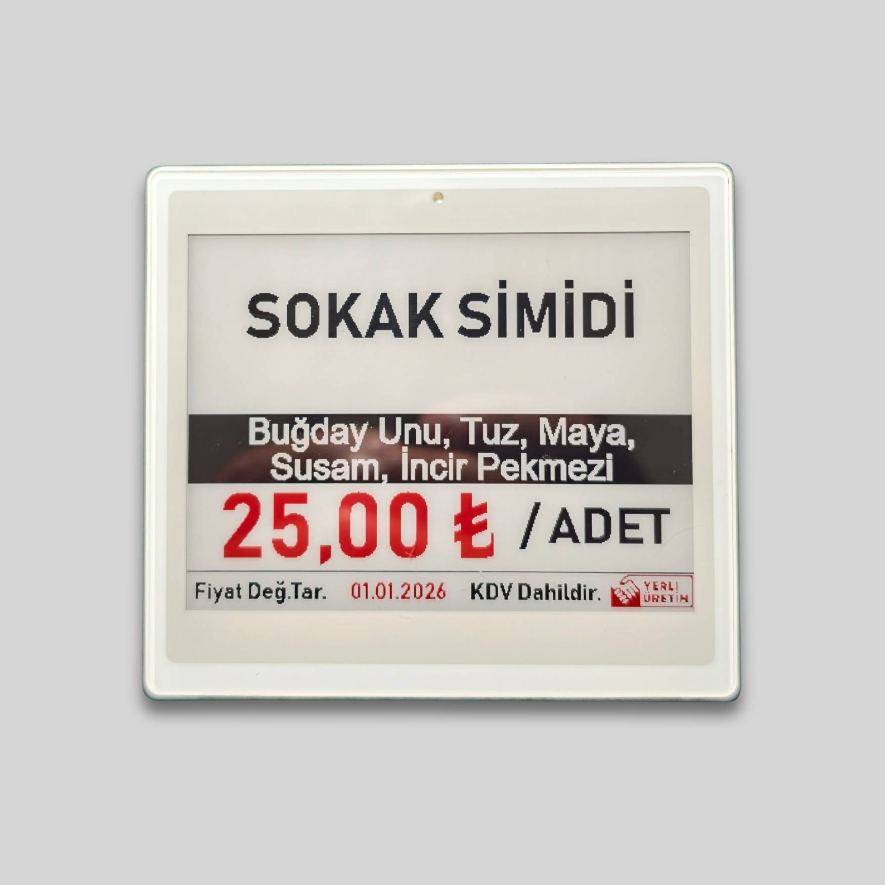 4.2 İnç ELEKTRONİK RAF ETİKETİ (BWRY)