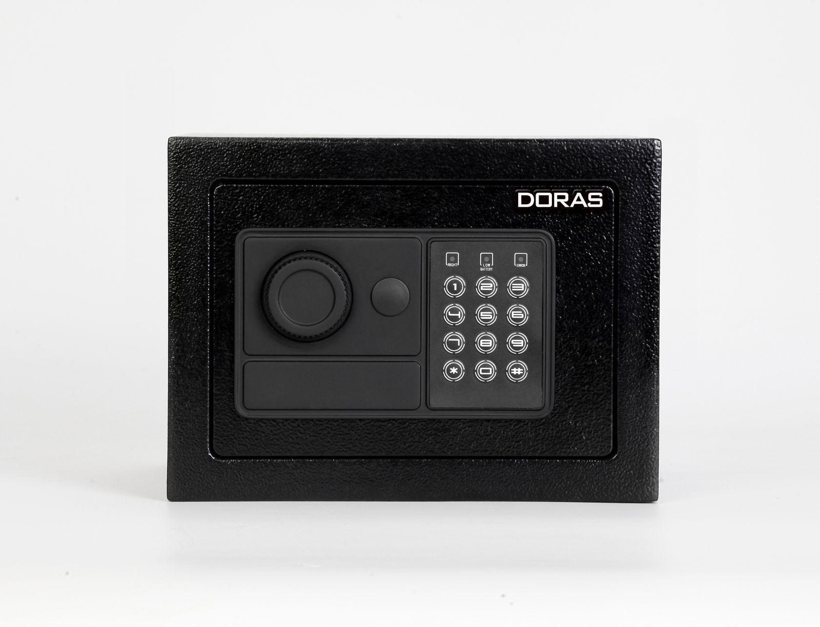 Doras Elektronik Şifreli ve Anahtarlı Çelik Kasa / 17 Serisi Ev ve Otel Tipi - küçük görsel 1