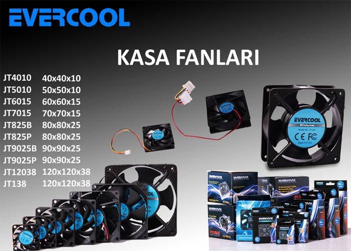 Evercool JT4010 40*40*10 Kasa Fanı - görsel 2