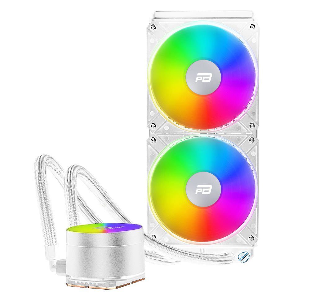 PowerBoost NOBLE 240W Rainbow Fanlı 240mm (LGA1700/AM4/AM5) Sıvı Soğutma Beyaz - görsel 2