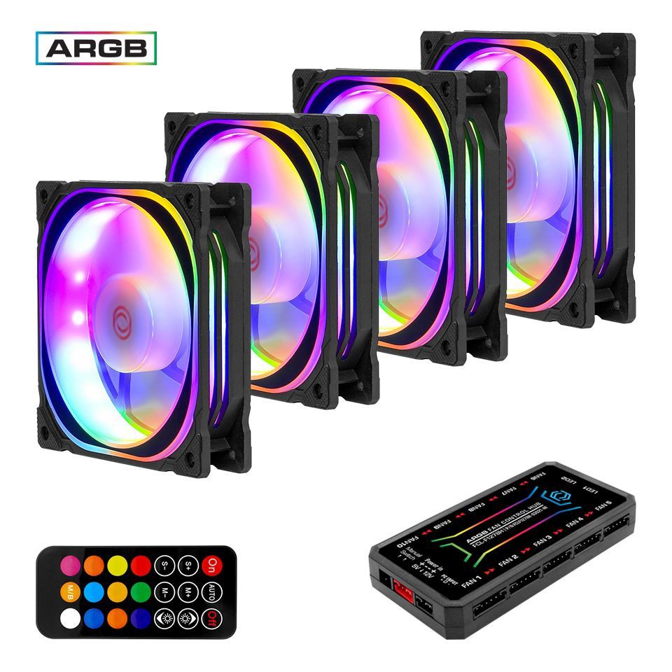 Frisby FCL-F1274C Anakart Kontrollü 120mm ARGB Kasa Fanı (4x120mm Fan Kiti) - görsel 2