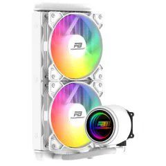 PowerBoost CIRCLE 240W R.Bow Fan LGA1700/AM5 Uyumlu 240mm CPU Sıvı Soğutma Beyaz - görsel 2