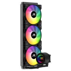 PowerBoost CIRCLE 360B R.Bow Fan LGA1700/AM5 Uyumlu 360mm CPU Sıvı Soğutma Siyah - görsel 2