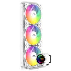PowerBoost CIRCLE 360W R.Bow Fan LGA1700/AM5 Uyumlu 360mm CPU Sıvı Soğutma Beyaz - görsel 3