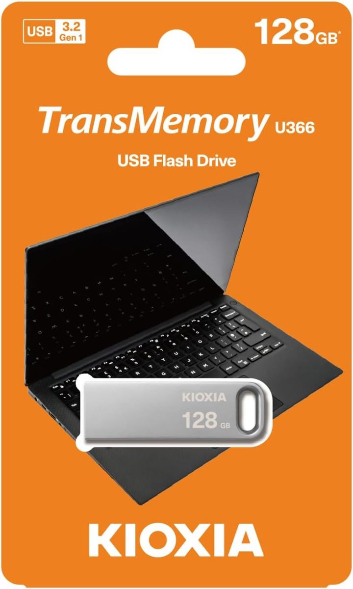 128GB KIOXIA USB3.2 U366 Metalik Kasa LU366S128GG4 Flash Bellek - görsel 3