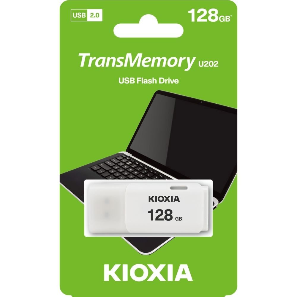 128GB KIOXIA U202 LU202W128GG4 Beyaz USB 2.0 Flash Bellek - görsel 3