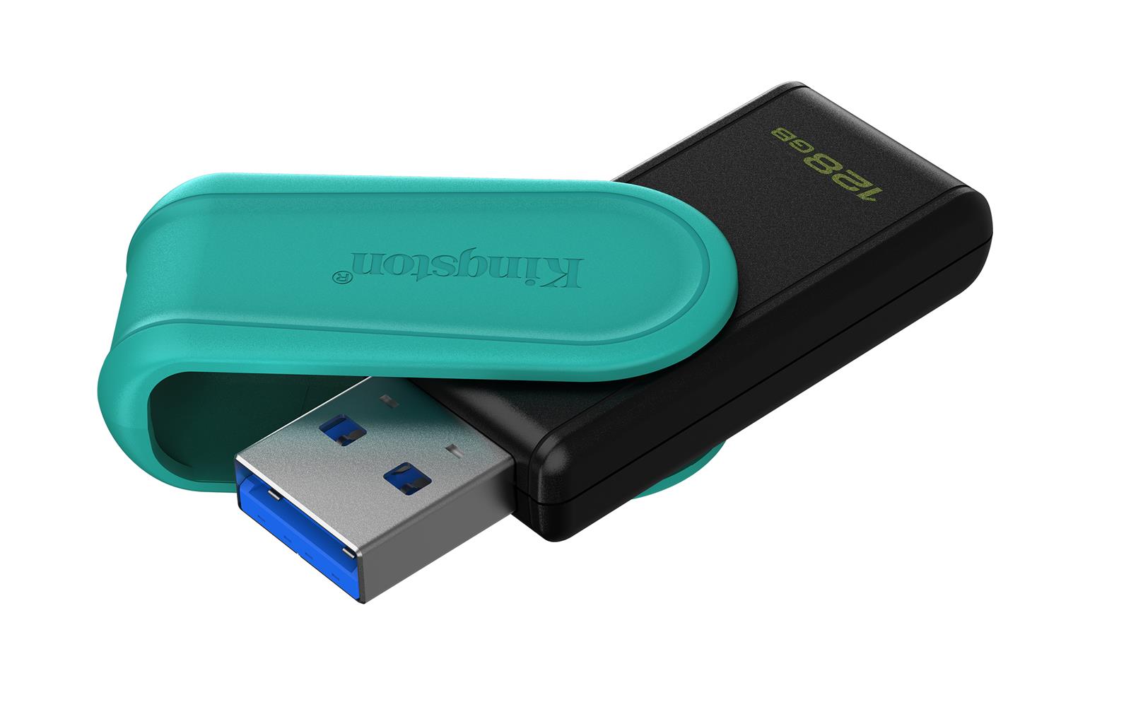 Kingston DTXS/128GB 128GB Portable USB 3.2 Gen1 DataTraveler ExodiaS (Black/Turquoise) Flash Bellek - görsel 2