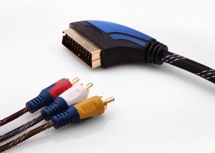 S-link SLX-930 SCART TO 3RCA 2m Gold+Kılıflı Kablo - görsel 2