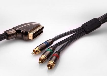 S-link SLX-M997 SCART TO 3RCA 2M Gold+Metal Kablo - görsel 2