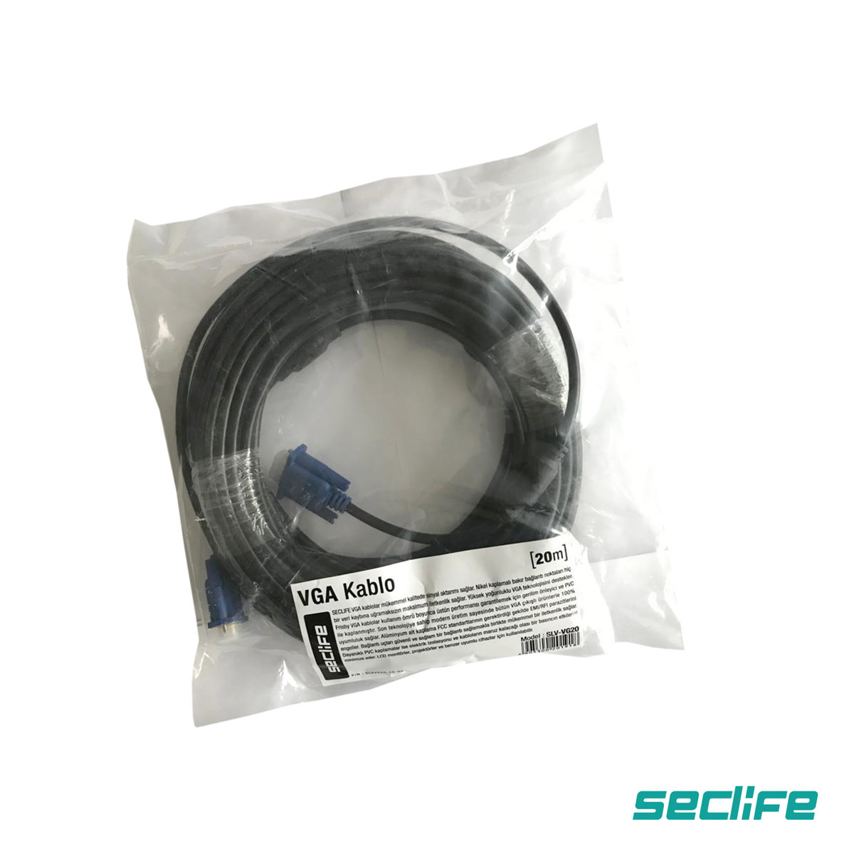 Seclife SLV-VG20 20M Vga Kablo - görsel 2