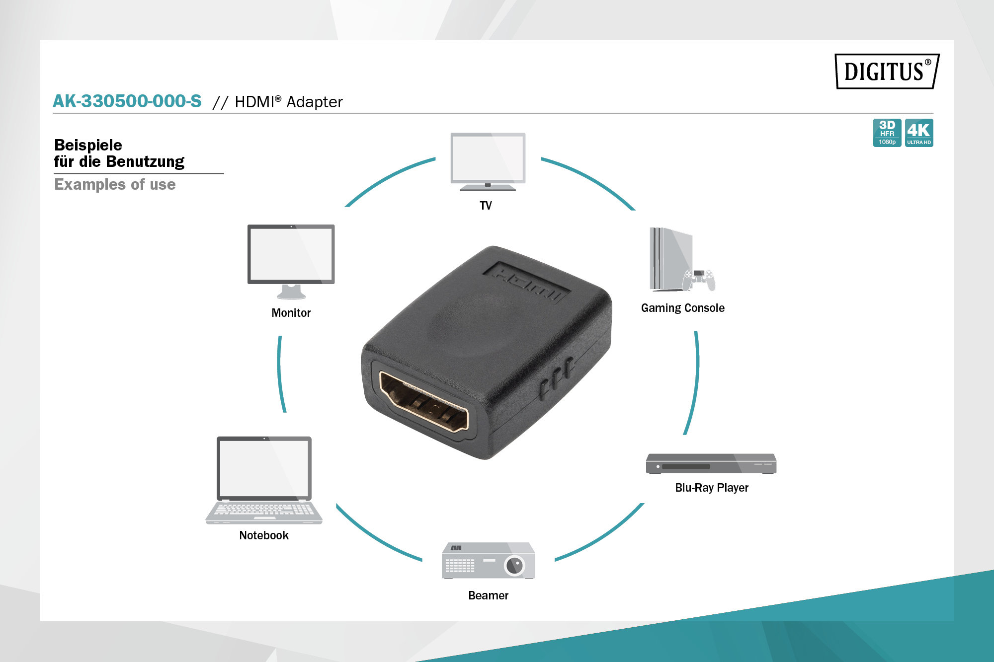 Digitus AK-330500-000-S HDMI Adaptör - görsel 6